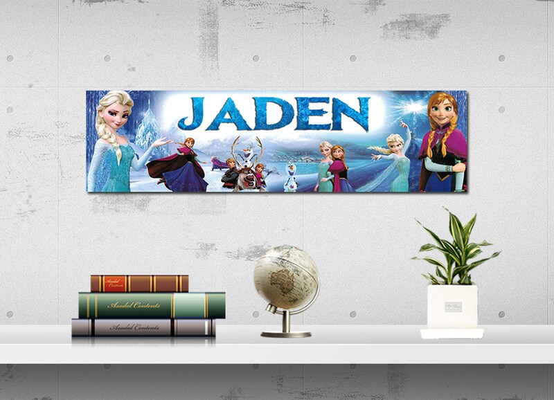 Frozen - Personalized Poster with Your Name, Birthday Banner, Custom Wall Décor, Wall Art, 3